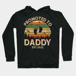 Promoted To Daddy Est 2022 Pregnancy Announcement Vintage Hoodie